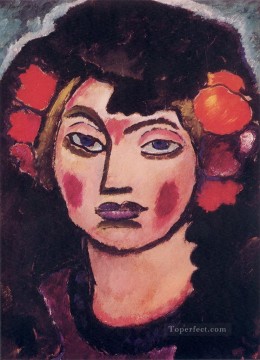 Expresionismo Painting - Chica española 1912 Alexej von Jawlensky Expresionismo